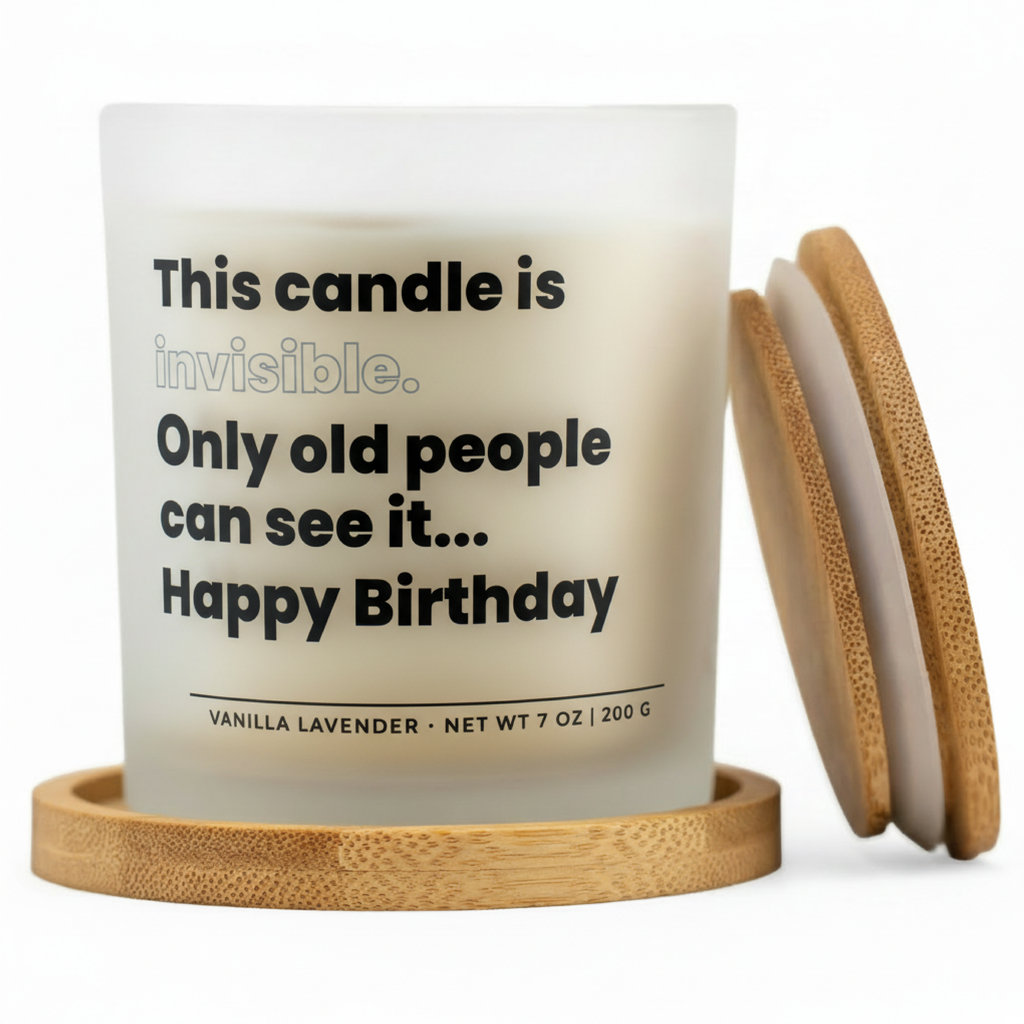 This Candle Is Invisible Gift Set | Funny Milestone Birthday Gift for Her