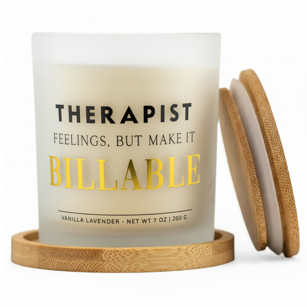 Therapist: Feelings, But Make It Billable Gift Set | Therapist Appreciation Candle