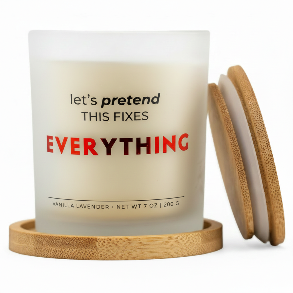 Let’s Pretend This Fixes Everything Gift Set | Funny Comfort Candle