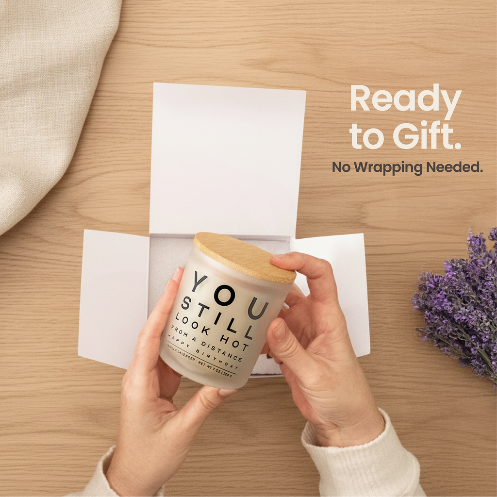 You Still Look Hot From a Distance Gift Set | Funny Birthday Candle for Her