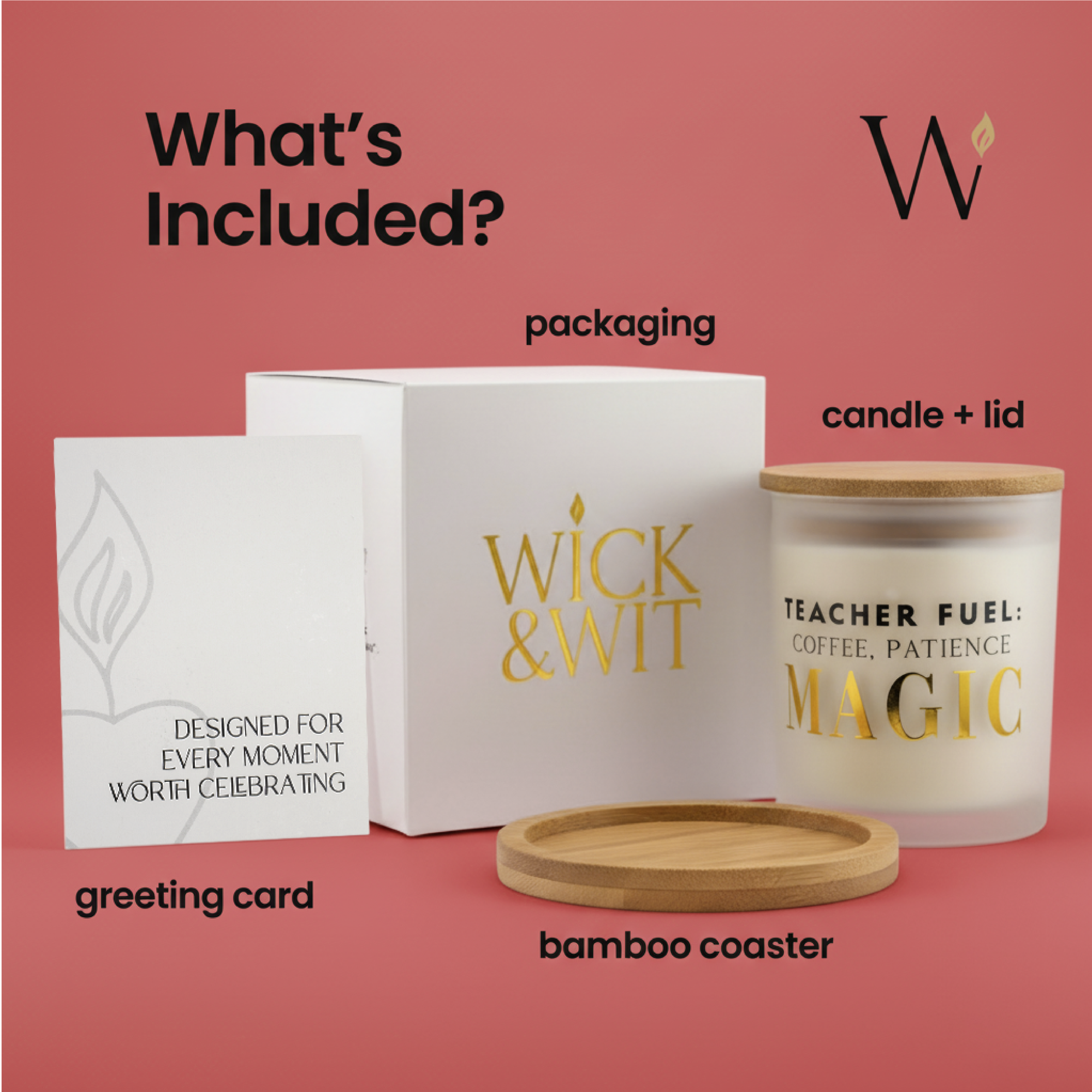 Teacher Fuel: Coffee, Patience, Magic Gift Set | Teacher Appreciation Candle