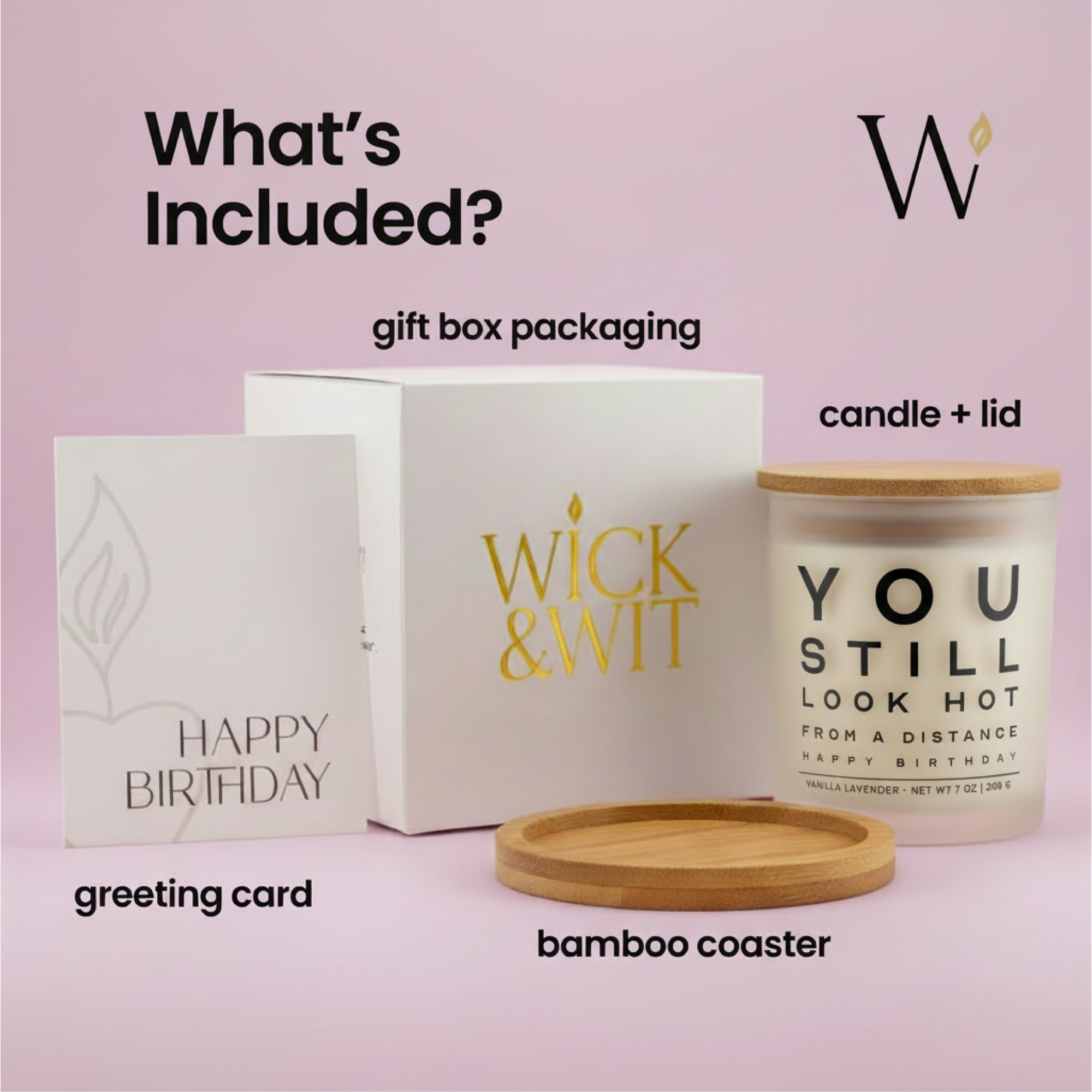 You Still Look Hot From a Distance Gift Set | Funny Birthday Candle for Her