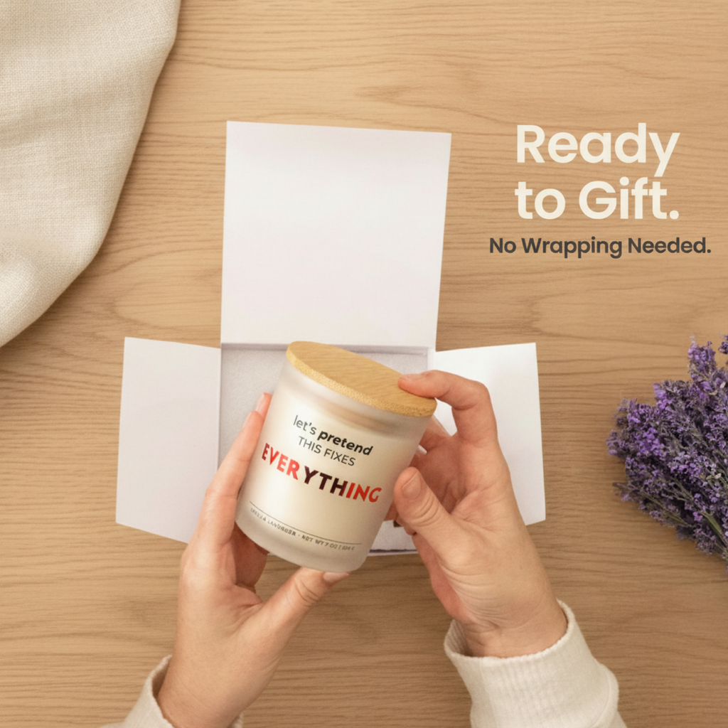 Let’s Pretend This Fixes Everything Gift Set | Funny Comfort Candle