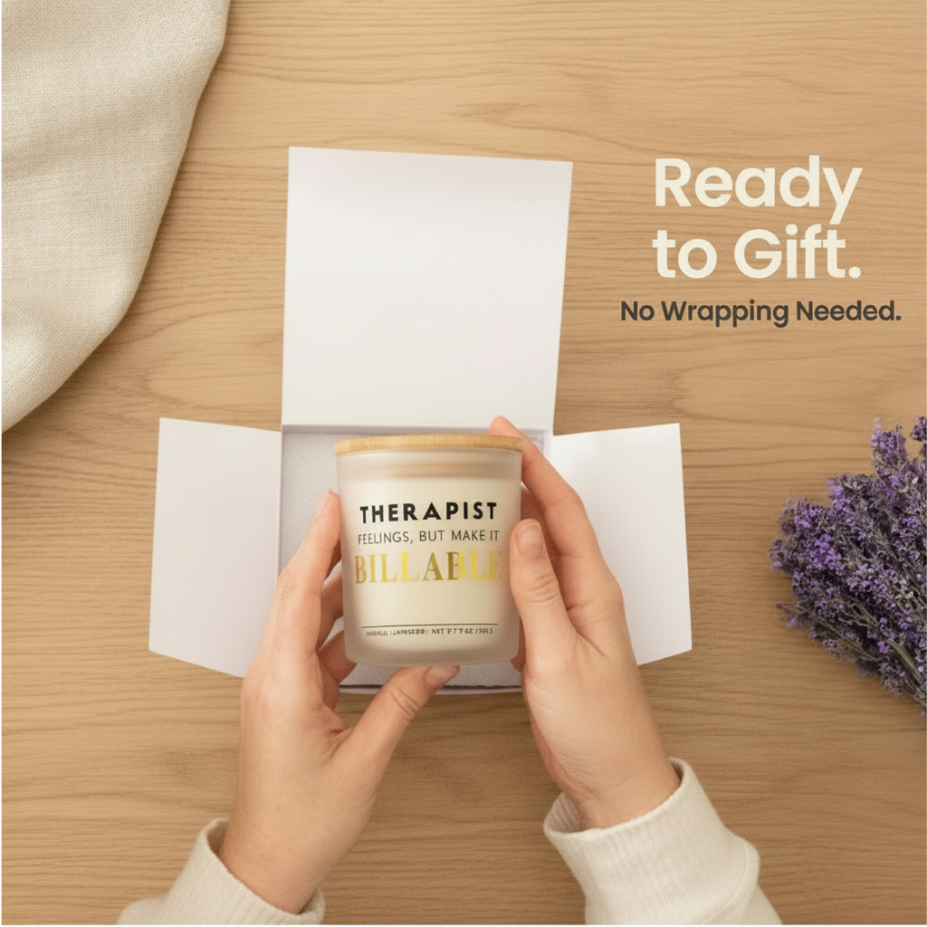 Therapist: Feelings, But Make It Billable Gift Set | Therapist Appreciation Candle