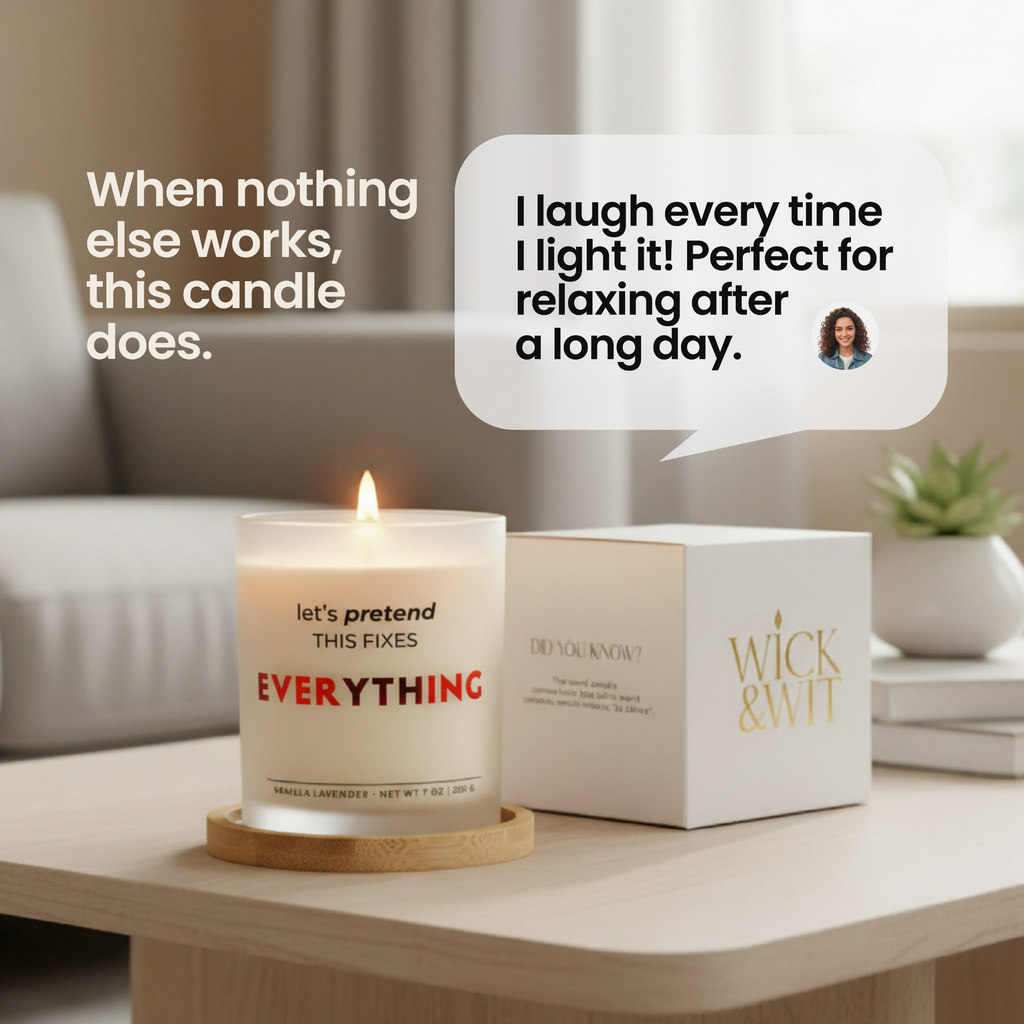 Let’s Pretend This Fixes Everything Gift Set | Funny Comfort Candle