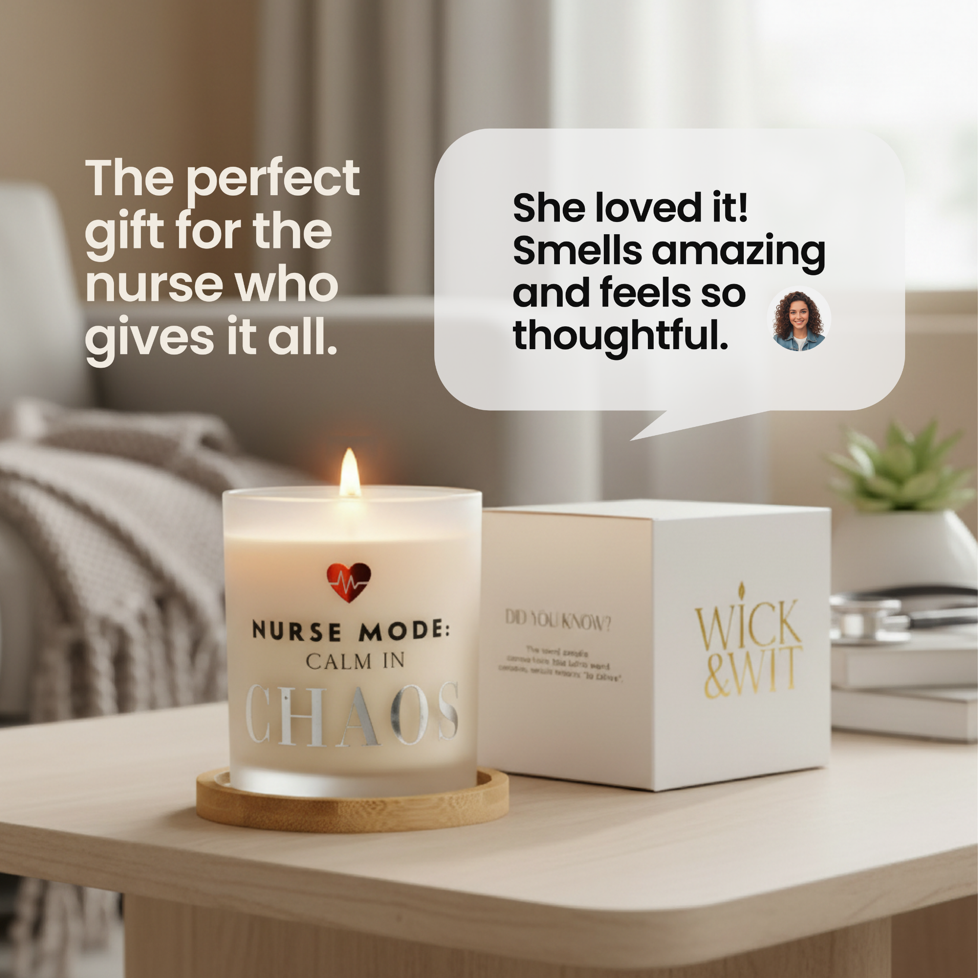 Nurse Mode: Calm in Chaos Gift Set | Nurse Appreciation Candle