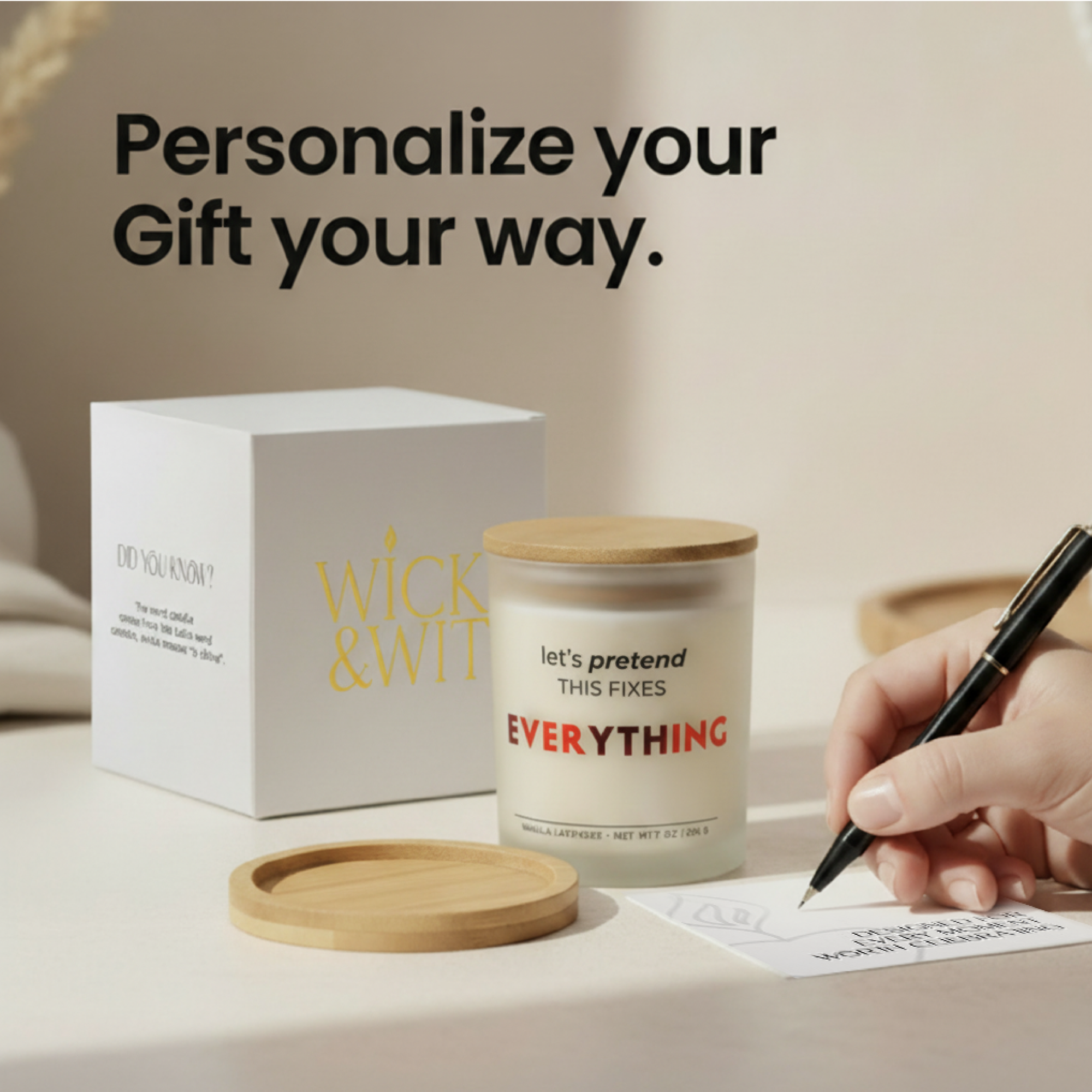 Let’s Pretend This Fixes Everything Gift Set | Funny Comfort Candle