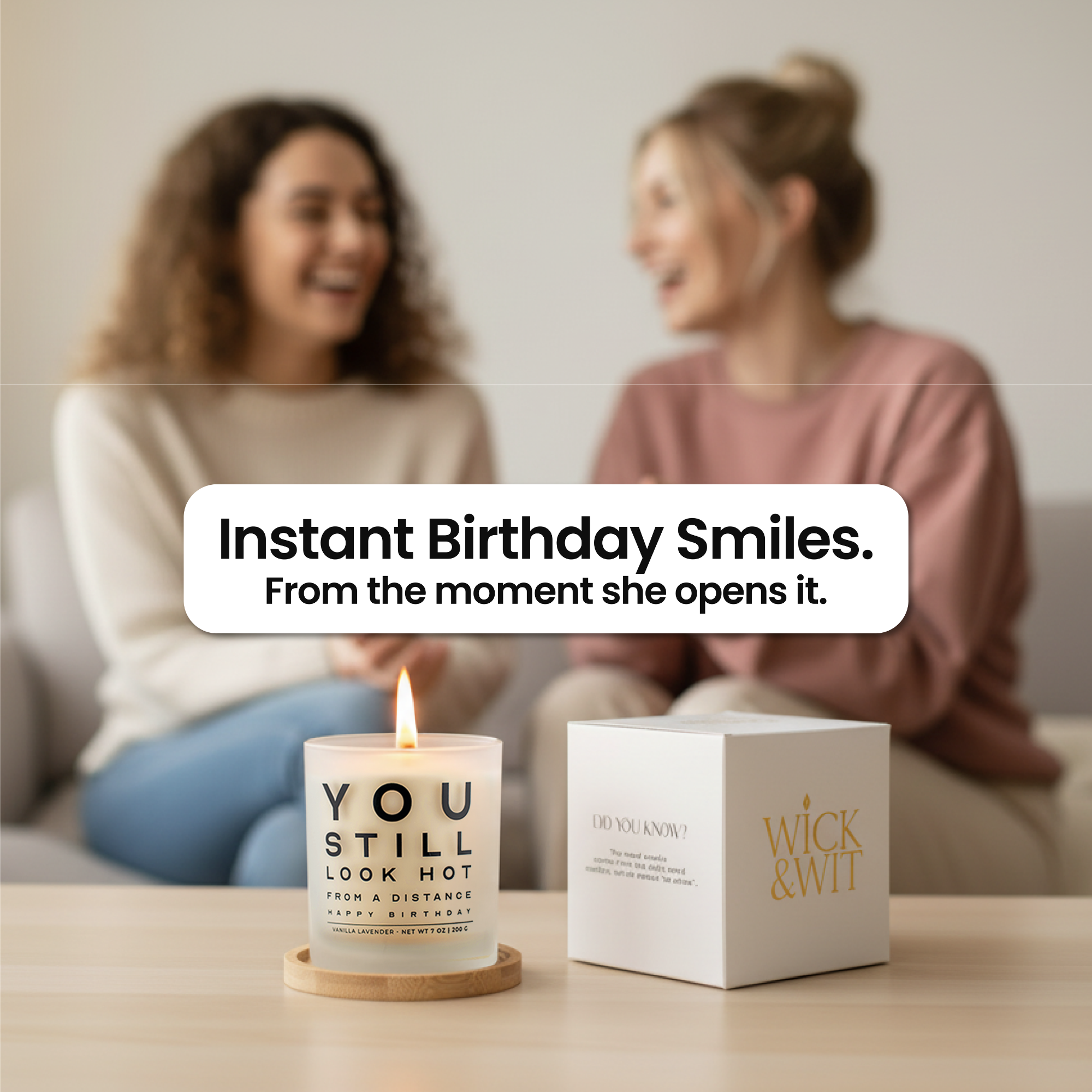 You Still Look Hot From a Distance Gift Set | Funny Birthday Candle for Her