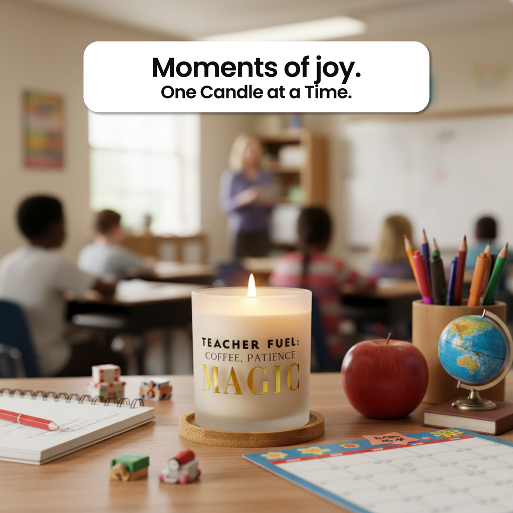 Teacher Fuel: Coffee, Patience, Magic Gift Set | Teacher Appreciation Candle