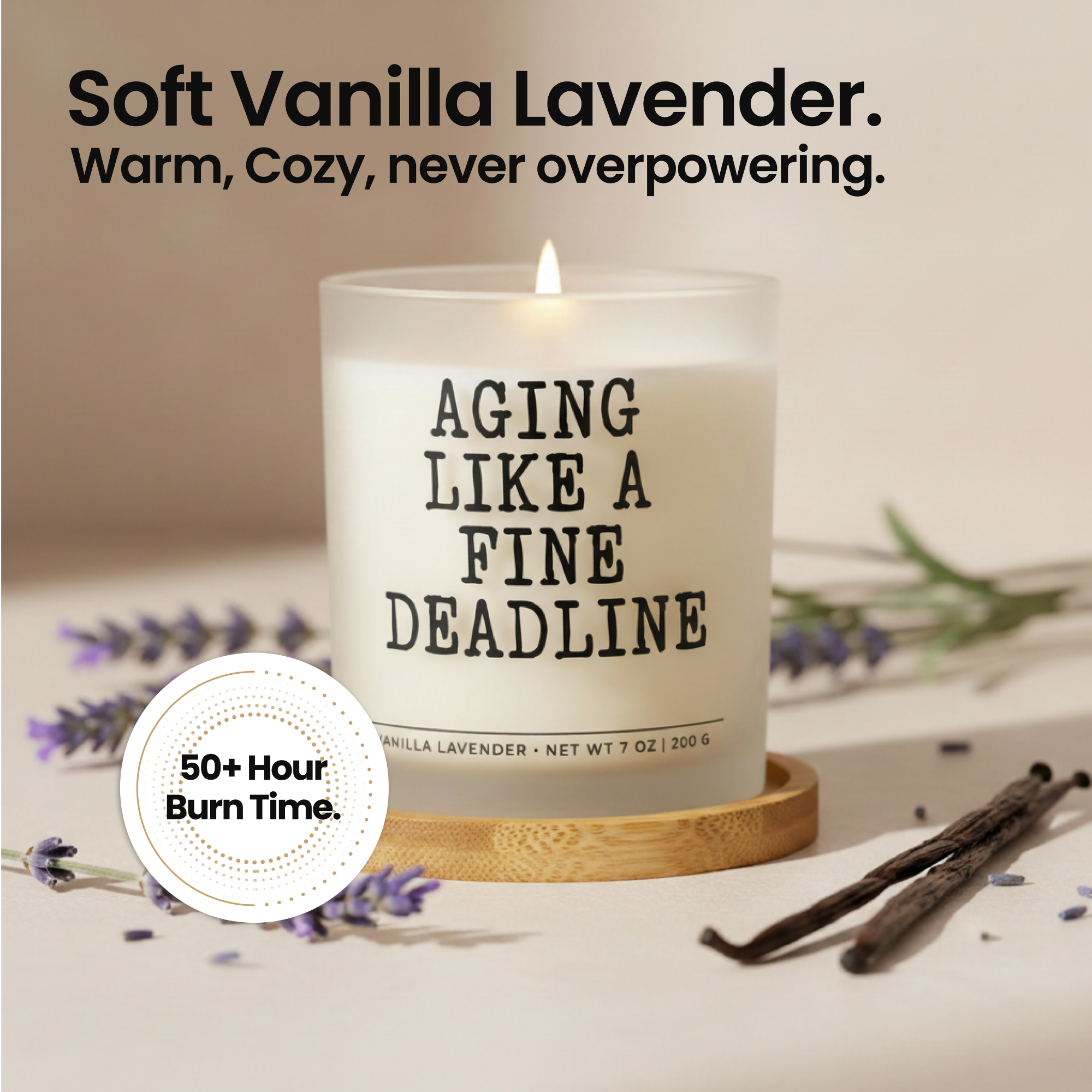 Aging Like a Fine Deadline Gift Set | Funny Birthday Candle for Her