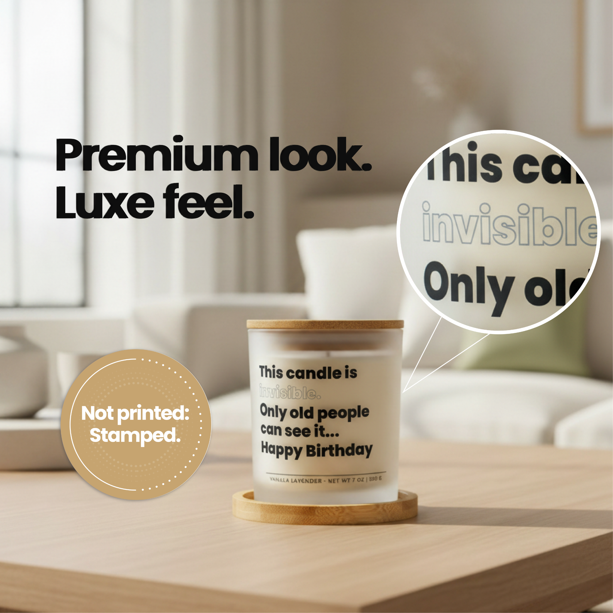 This Candle Is Invisible Gift Set | Funny Milestone Birthday Gift for Her