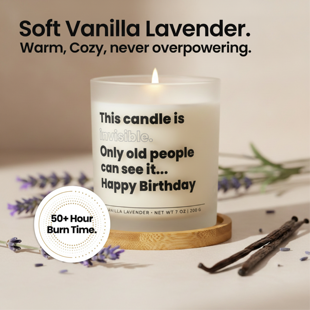 This Candle Is Invisible Gift Set | Funny Milestone Birthday Gift for Her