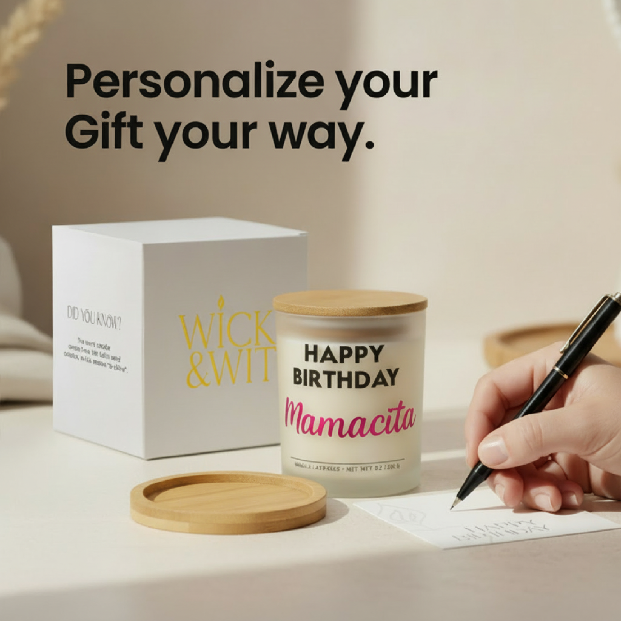 Happy Birthday Mamacita Gift Set | Bold Birthday Candle for Her