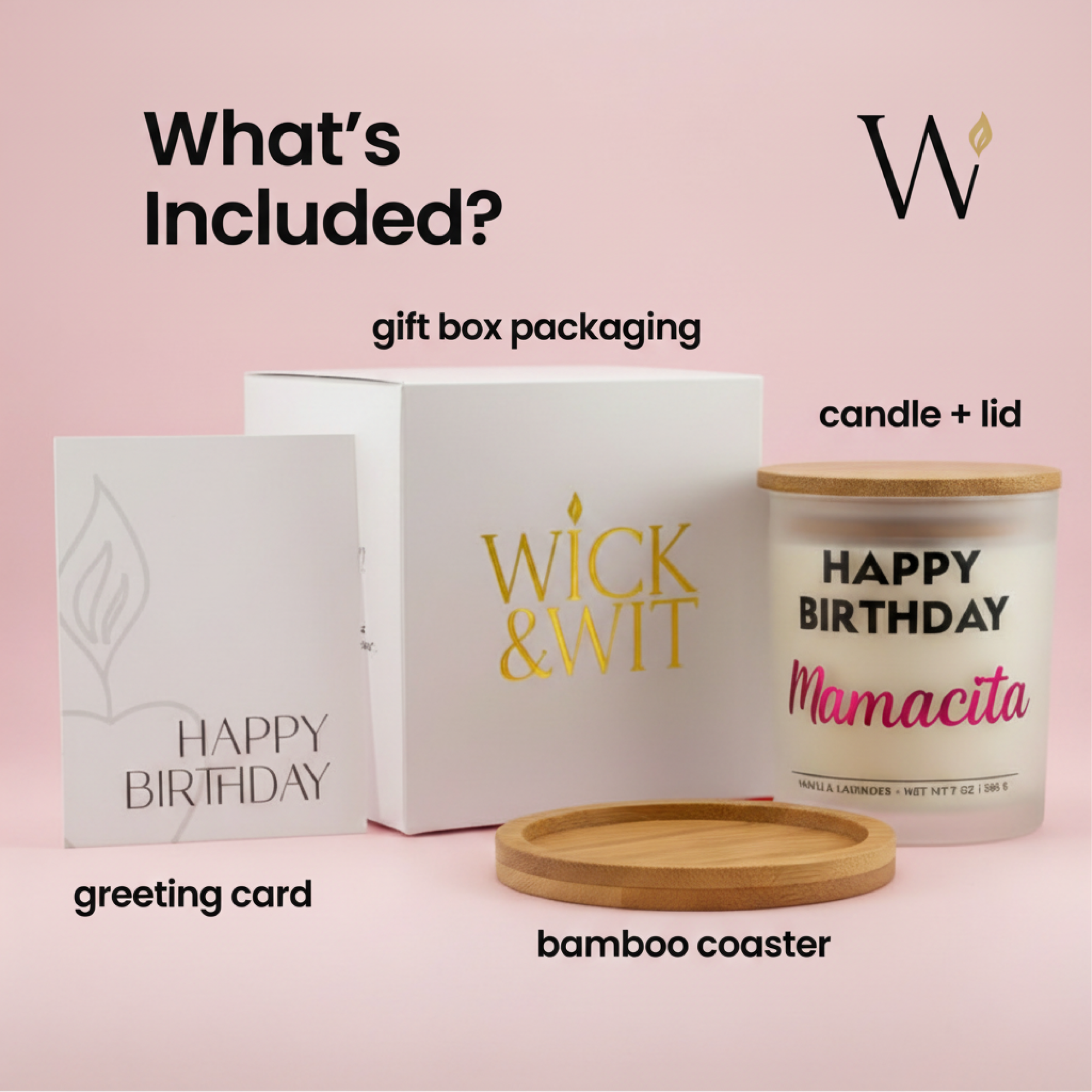 Happy Birthday Mamacita Gift Set | Bold Birthday Candle for Her